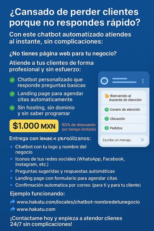 Anuncio del chatbot