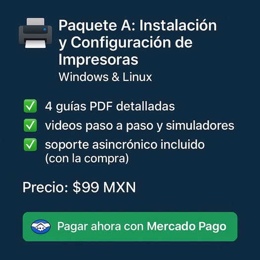 Anuncio del paquete a
